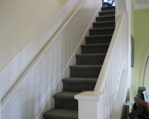 Wainscotting added to the main stairwell
