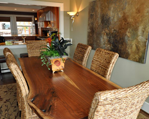 The dining room table