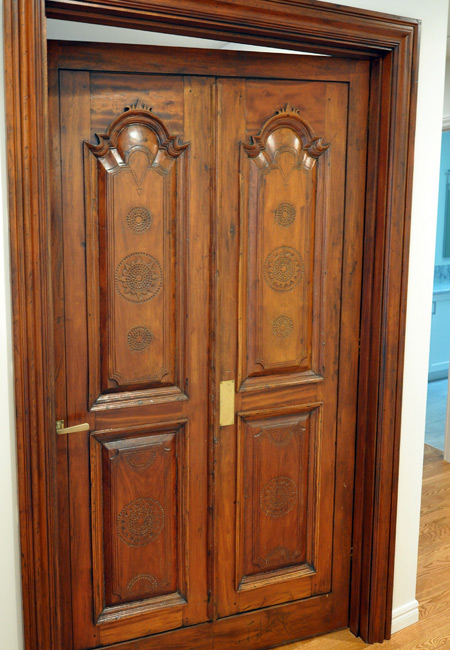 carved wood door