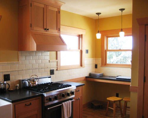 After: A beautiful space for cooking and hanging out that stays true to the era of the home